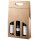 Tragekarton Struktura VITA Royal Metallic | 3 Wein-/Sektflaschen | 270x90x365 mm