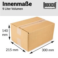 Faltkarton 300x215x140 mm einwellig braun (DIN A4) |...