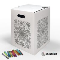Hockolino | DIY-Ausmal-Papphocker | Mandala 4...
