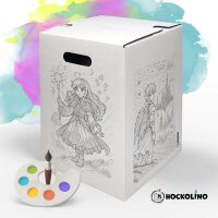Hockolino | DIY-Ausmal-Papphocker | Fantasy Mangas |...