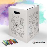 Hockolino | DIY-Ausmal-Papphocker | Herbstzauber Wald | 300x300x420 mm