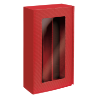 2er Präsentkarton Passepartout Rot I Sichtfenster I...