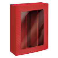 3er Präsentkarton Passepartout Rot I Sichtfenster I...