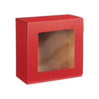 Geschenkbox Rot mit Sichtfenster | mittel |...