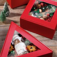 Geschenkbox Rot mit Sichtfenster | mittel |...