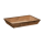 Präsentkorb viereckig Vintage flach mittel | Geschenkkorb Holz-Optik flach | Präsentschale | 336x196x53 mm