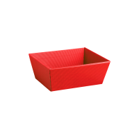 Präsentkorb viereckig Rot flach klein | Geschenkkorb...
