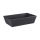 Präsentkorb viereckig Wellenstruktur Anthrazit mittel | Geschenkkorb gewellt | 336x196x110 mm