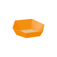 Präsentkorb sechseckig Wellenstruktur Orange mini |...
