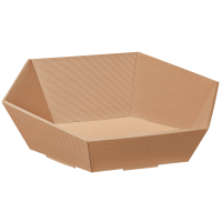 Gift basket hexagonal large corrugated natural | 300 x...