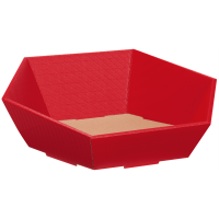 Large Hexagonal Fluted Red Hamper | Festive Red...