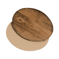 Dekoplatte oval | Vintage Holz und Braun | 200x150 mm