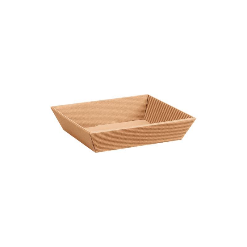 Gift Baskets Square Wave Structure Natura I flat I small I 190x160x52
