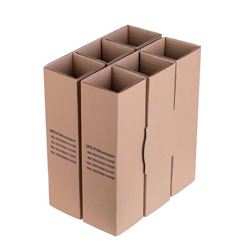 6er Einlage für Flaschenkarton I DHL-Zertifiziert (PTZ) I 300x210x360 mm