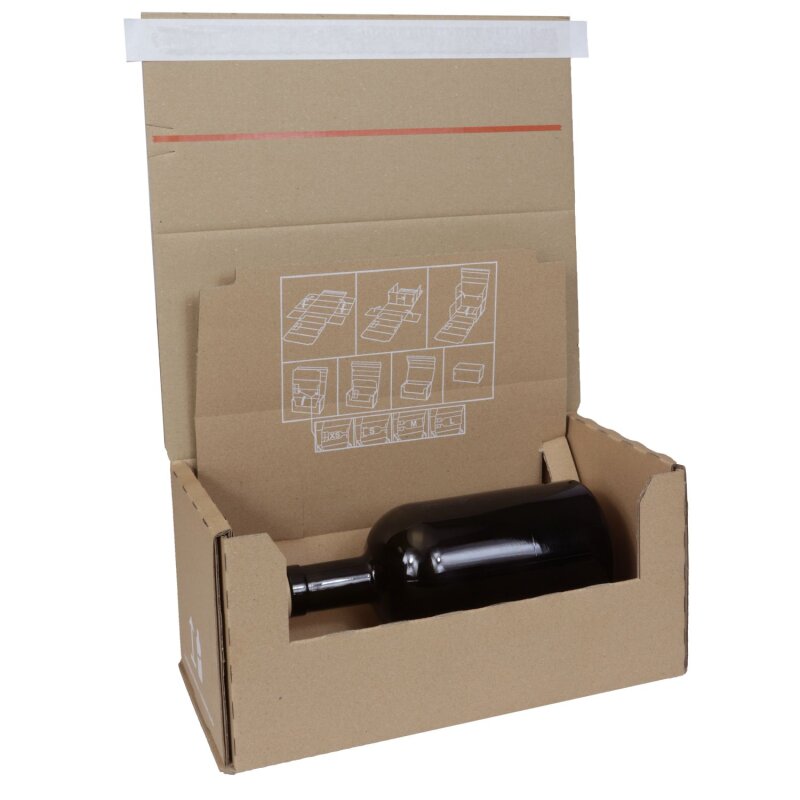 1er Flaschenkarton Gin I DHL-Zertifiziert (PTZ) I inkl. Einlage I 250x90x90 mm