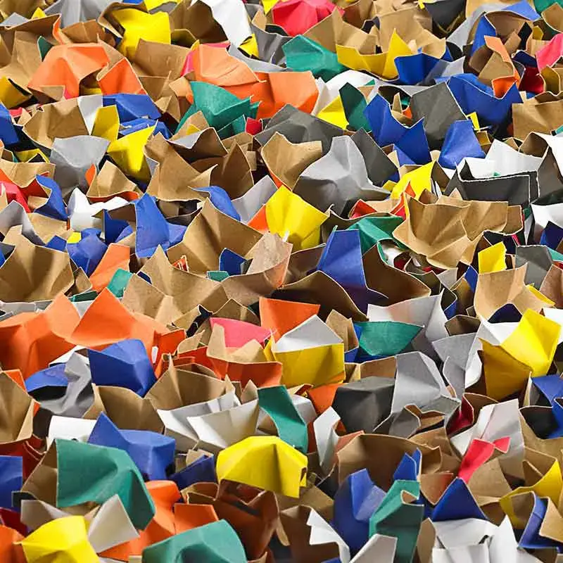 BOXXfill Polsterchips I 1 kg I ca. 50 Liter I Stoßfestes Verpackungsmaterial I Mixed Color
