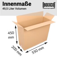 Faltkarton 550x200x450 mm einwellig | Versandkarton
