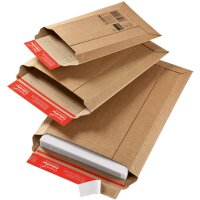 Versandtasche 150x250x-50 mm braun | Karton-Versandtasche...