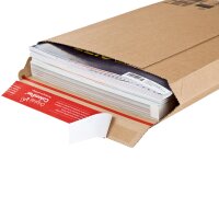 Versandtasche 150x250x-50 mm braun | Karton-Versandtasche Umschlag stabil