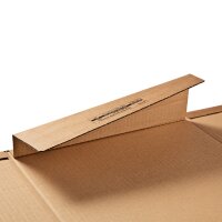 Ordnerverpackung braun 320x290x35-80 mm | Höhenvariable Wickelverpackung | Stabiler Buch- und Ordnerversand