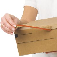 Ordnerverpackung braun 320x290x35-80 mm | Höhenvariable Wickelverpackung | Stabiler Buch- und Ordnerversand