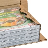 Wickelverpackung 251x165x-60 mm braun (DN A5+) | Buchverpackung Kreuzverpackung höhenvariabel