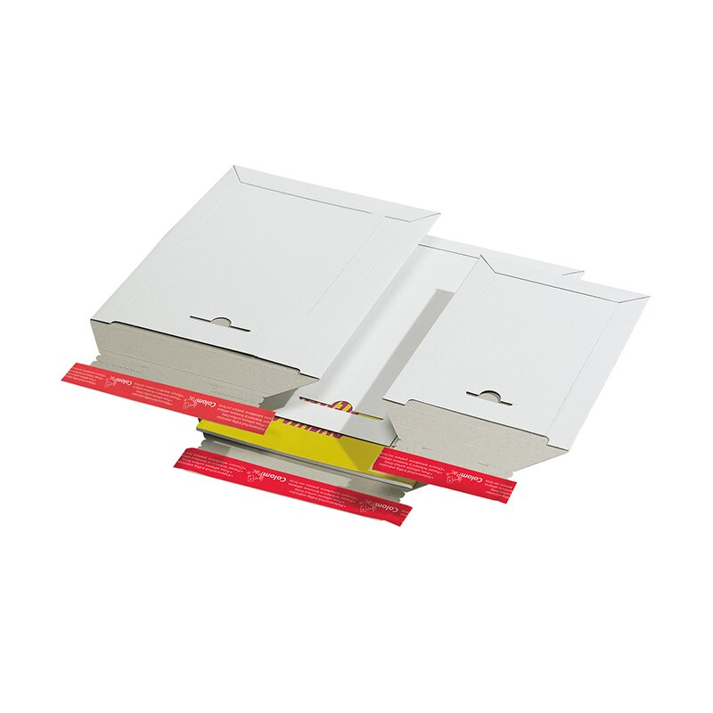 Versandtasche 235x310x-30 mm weiß (DN A4) | Karton-Versandtasche Umschlag stabil