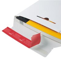 Versandtasche 285x370x-30 mm weiß (DN B4) | Karton-Versandtasche Umschlag stabil