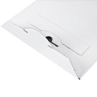 Versandtasche 285x370x-30 mm weiß (DN B4) | Karton-Versandtasche Umschlag stabil