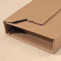 Wrap-around packaging 249x165x-60 mm brown (DN A5+) | Variable depth book wrap mailer media pack