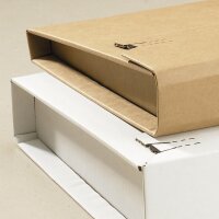 Ordnerverpackung braun 320x290x35-80 mm | Höhenvariable Wickelverpackung | Stabiler Buch- und Ordnerversand