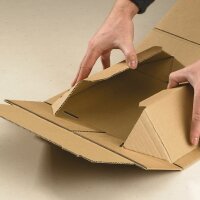 Shipping box 330x290x35-120 mm brown | Cardboard box single wall FEFCO 0201 carton