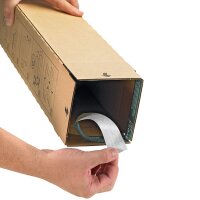 Shipping box 860x201x201 mm brown | Cardboard box single wall FEFCO 0201 carton