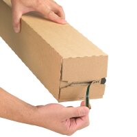 Shipping box 860x201x201 mm brown | Cardboard box single wall FEFCO 0201 carton