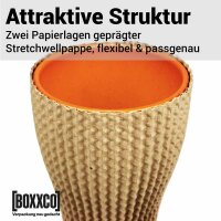 Flaschenhülse Natur | für 0,375 L Weinflasche | Schutzhülse aus Pappe | 270x130 mm