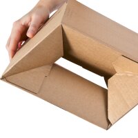 Eurobox Faltkarton 195x95x90 mm braun Size S | Modulkarton palettenoptimiert nach FEFCO 0201
