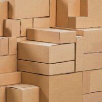 Eurobox Faltkarton 195x145x90 mm braun Size S | Modulkarton palettenoptimiert nach FEFCO 0201