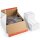 Return shipping box 184x149x127 mm single wall brown with dual self-seal | Eco-friendly returnable postal box