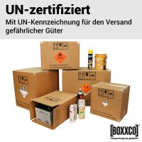 Gefahrgutverpackung 570x370x430 mm | Zertifizierte UN-Versandkartonage für Gefahrgut I FEFCO 0201
