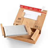 Laptop shipping box 410x275 mm brown | Notebook postal box with universal inlay