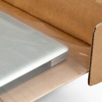 Laptop shipping box 490x412x109 mm brown | Notebook postal box with universal inlay