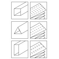 Endloswellpappe 290x290 mm zweiwellig braun | Zick-Zack Wellpappe