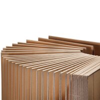 Endloswellpappe 290x290 mm zweiwellig braun | Zick-Zack Wellpappe