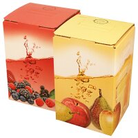 Bag-in-Box cartons with individual premium print, 3 liters, 4c printing