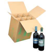 ECOLINE Flaschenkarton | 6 Flaschen 0,75 L | 305x212x368...