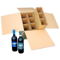ECOLINE Flaschenkarton | 9 Flaschen 0,75 L | 316x305x368 mm