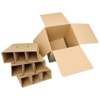 ECOLINE Flaschenkarton | 9 Flaschen 0,75 L | 316x305x368 mm