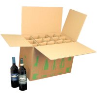 ECOLINE Flaschenkarton | 15 Flaschen 0,75 L | 524x305x368 mm