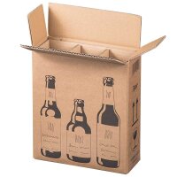Versandkarton BIER für 3 Flasche 0,33 - 0,5 L |...