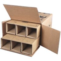 Versandkarton BIER für 6 Flasche 0,33 - 0,5 L | 255x175x294 mm